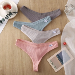 3 PAK bawełniane stringi FineToo  M-XL