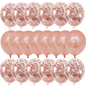 Zestaw 20 balonów RÓŻNE kolory konfetti 