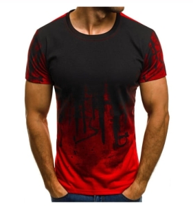 T-SHIRT MĘSKI MOZAIKA  CZERWONY XXS-4XL