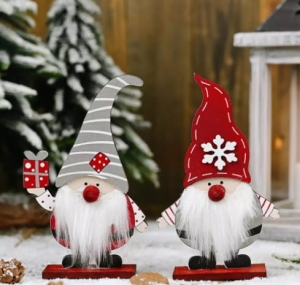 Dekoracja na Święta drewniany Mikołaj 