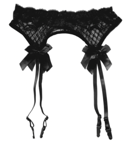 Pas do pończoch z ozdobnymi kokardkami