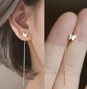 Kolczyki damskie długie Butterfly 045 