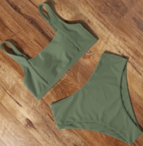 Strój kąpielowy wyższa talia kolory R026