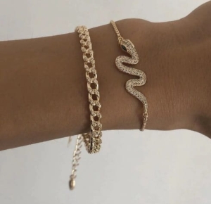Zestaw 2 bransoletek damskich Snake 