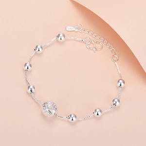 Srebrna bransoletka Hollow Mujer 