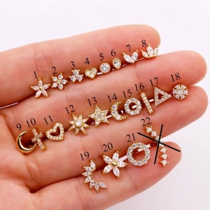 Kolczyk - sztanga do chrząstki usznej 