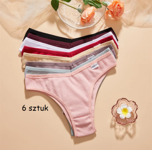 Zestaw 6 szt. majtek damskich 041