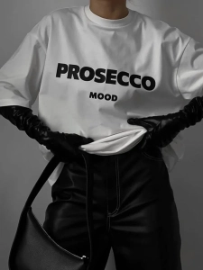 T-shirt Oversize  damska bluzka Prosecco L04