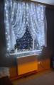 Kurtyna świetlna LED na święta – 300 cm szerokości, 8 trybów świecenia, pilot, USB. Stwórz magiczny klimat w domu i ogrodzie. Idealna dekoracja bożonarodzeniowa i całoroczna.