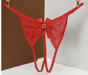 Majtki damskie z kokardką E329