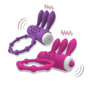 Nakładka na Penisa z Wibratorem w Kształcie Królika 097