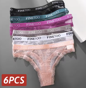 CENA DNIA !Zestaw 6 koronkowych stringów 031