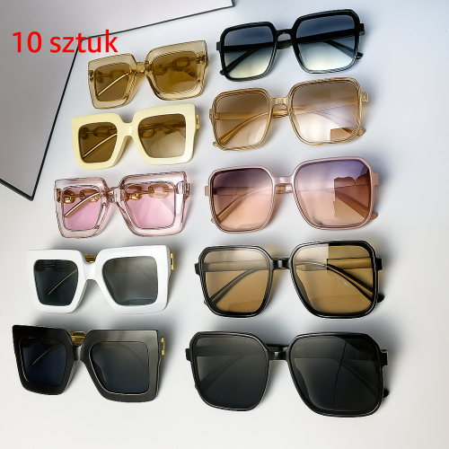 Zestaw 10 par modnych okularów przeciwsłonecznych 234