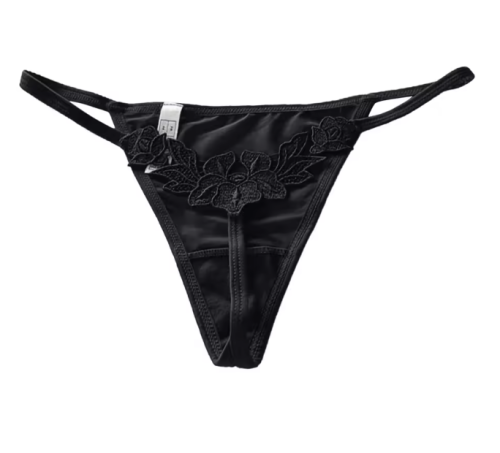 Koronkowe stringi damskie z ozdobnym haftem – S do 3XL