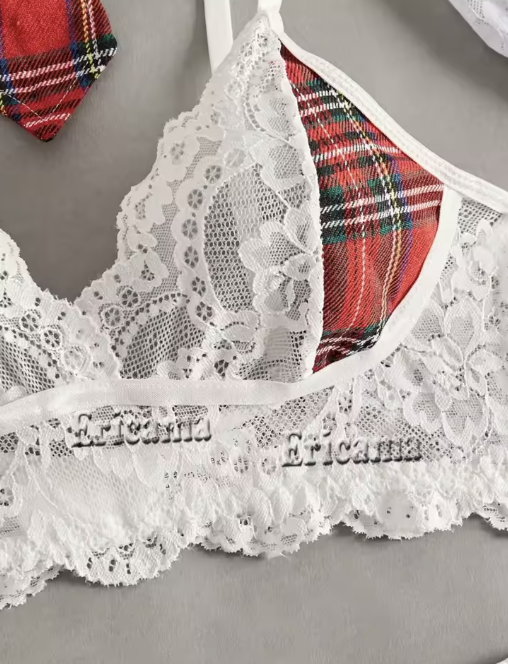 Komplet bielizny w stylu sexy uczennicy