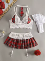 Komplet bielizny w stylu sexy uczennicy