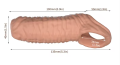Elastyczna nakładka na penisa – trójpierścieniowy rękaw, który wydłuża, pogrubia i opóźnia wytrysk. Realistyczny efekt, miękki silikon i zwiększone doznania!