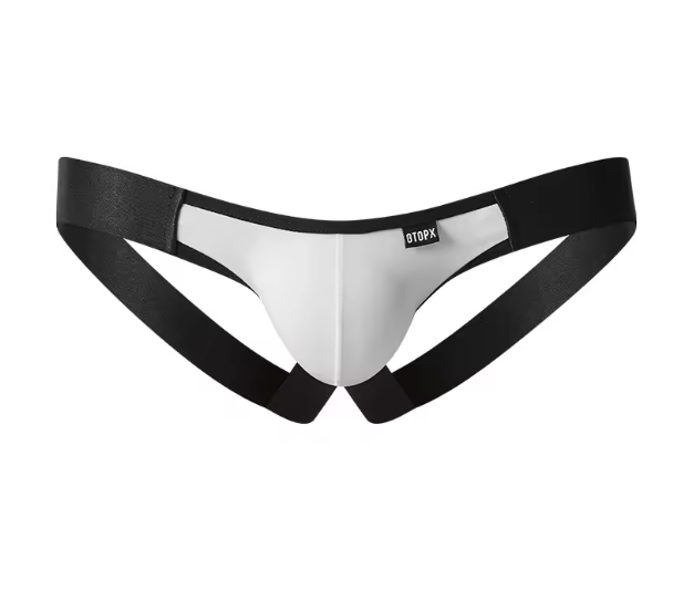 Stringi męskie z szerokimi paskami w sportowo-erotycznym stylu. Wygodny i odważny design, dostępny w wielu kolorach. Rozmiary M-XXL.