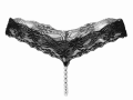 Koronkowe stringi z perłowym paskiem – seksowna bielizna bezkrokowa, która podkreśla kobiece kształty i dodaje pikanterii. Elastyczna koronka, subtelna stymulacja i wygodne dopasowanie.