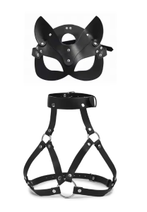 Zestaw erotyczny - maska i uprząż BDSM 362