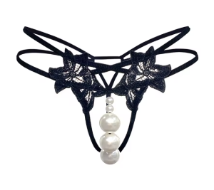 Koronkowe stringi z perłami 367