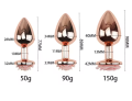 Złoty korek analny z różą dostępny w rozmiarach S, M i L. Elegancki metalowy plug analny z bezpieczną podstawą i dokładnymi wymiarami. Idealny dla początkujących i zaawansowanych.