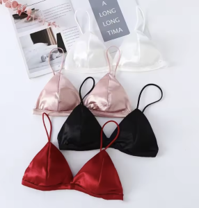 Biustonosz satynowy bralette bez fiszbin S17