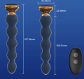 Wibrujący korek analny z pilotem i ładowaniem USB. Segmentowy kształt, silikon medyczny, kilka trybów wibracji. Idealny do masażu prostaty i zabaw analnych.