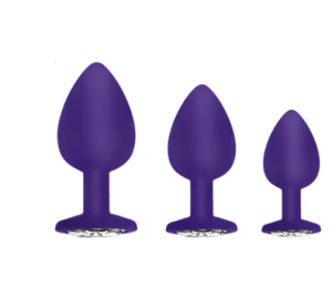 Zestaw 3 korków analnych z kryształkiem 395