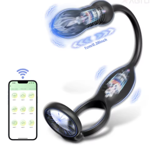 Podwójny wibrator dla mężczyzn z masażem prostaty 398