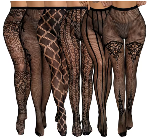 Rajstopy kabaretki we wzory – koronkowe, geometryczne i w paski. Elastyczne, dopasowujące się do sylwetki. W uwagach do zamówienia podaj numer rajstop. Rozmiar uniwersalny 158–175 cm, 40–75 kg.