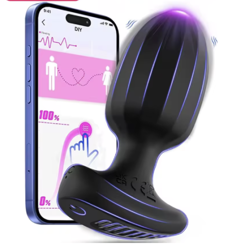 Korek analny z wibracjami sterowany aplikacją Bluetooth. 9 trybów wibracji, silikon medyczny, ładowanie USB i możliwość zdalnej kontroli przez smartfon.