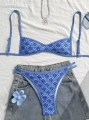 Modne bikini damskie z regulowanym wiązaniem. Dwuczęściowy strój kąpielowy podkreślający sylwetkę. Idealny na lato i wakacje.