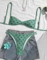 Modne bikini damskie z regulowanym wiązaniem. Dwuczęściowy strój kąpielowy podkreślający sylwetkę. Idealny na lato i wakacje.