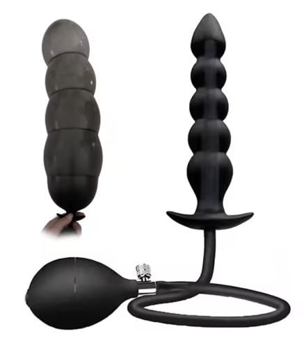 Nadmuchiwany korek analny XXL BDSM z pompką umożliwia regulację rozmiaru podczas użytkowania. Wielosegmentowa konstrukcja zapewnia intensywne doznania, trening analny oraz pełną kontrolę poziomu rozszerzenia.