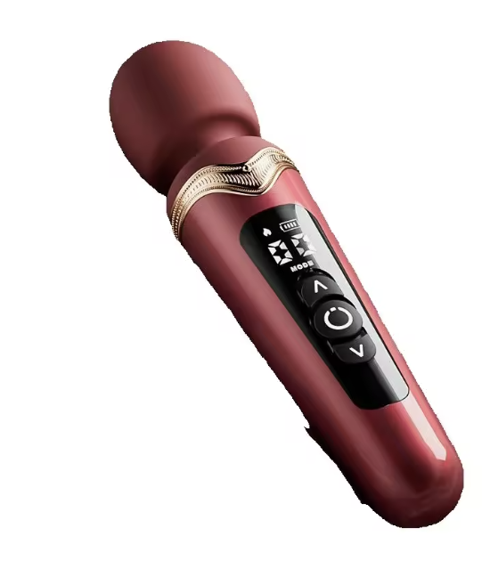 Masażer Magic Wand Grace z 9 programami wibracji, 9 poziomami intensywności, wyświetlaczem LED i ładowaniem magnetycznym USB. Duża silikonowa głowica, elegancki design i mocne wibracje zapewniają wyjątkowy komfort użytkowania.