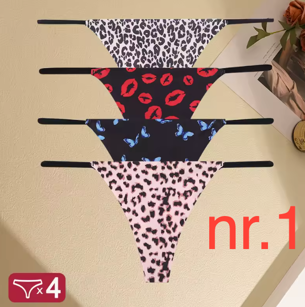 Kup zestaw 4 par damskich stringów. Miękkie, elastyczne i wygodne modele dostępne w modnych wzorach oraz kolorach. Idealne na co dzień i pod dopasowaną odzież.