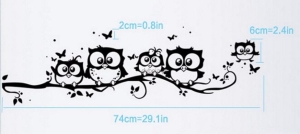Naklejka na ścianę sowy
