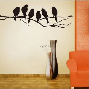 Naklejka na ścianę ptaki na gałęzi