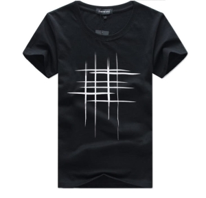 T-shirt męski linie Kratki S-5XL 